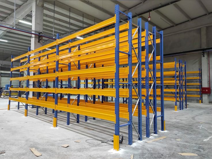Racking system for warehouses